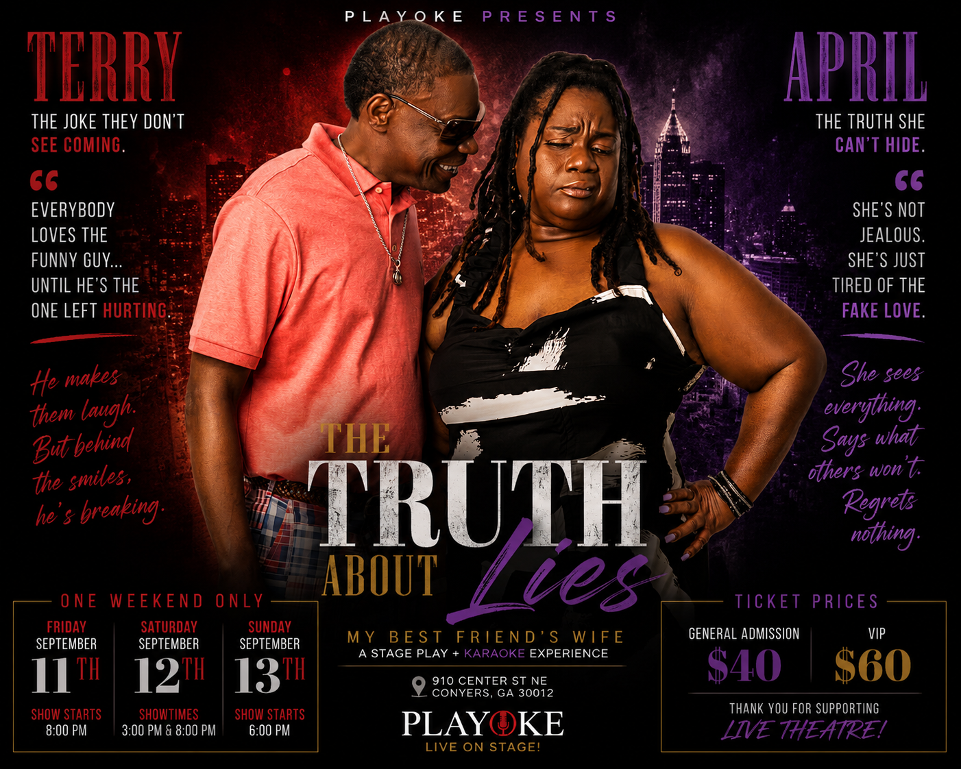 Terry & April — The Truth About Lies promotional poster