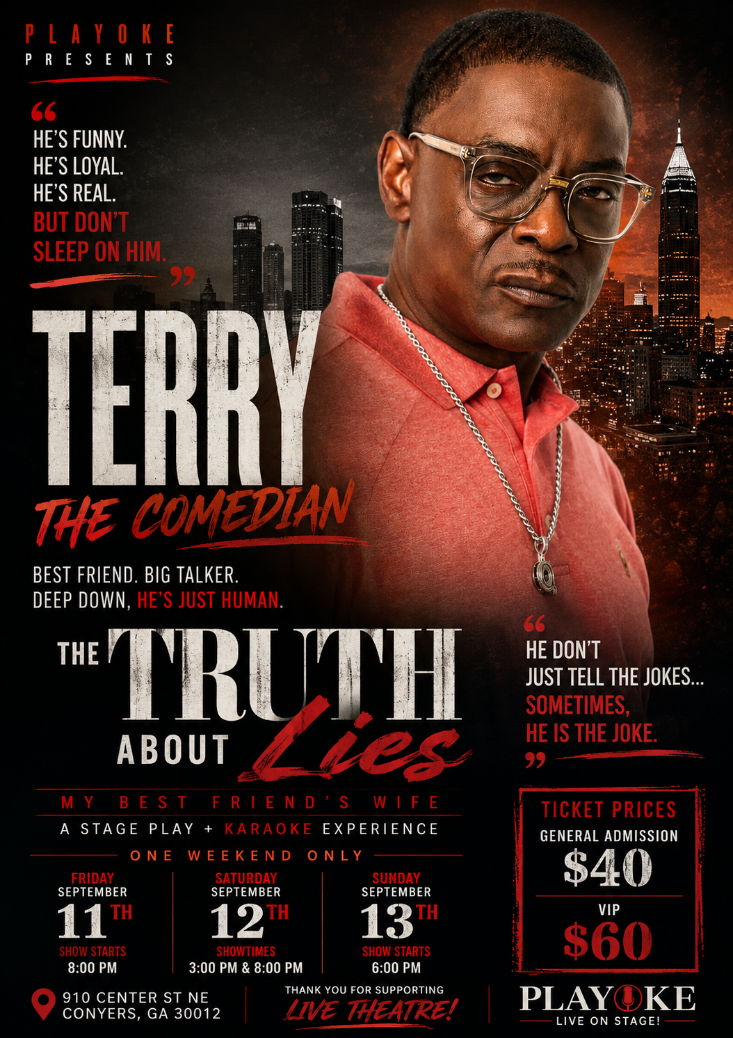 TERRY, The Comedian — official character poster